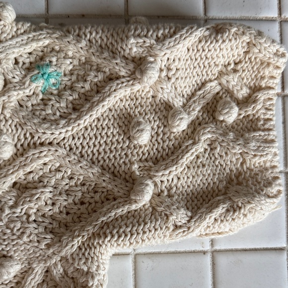 Cozy Knit Sweater with Colorful Embroidery- worn maybe twice. 265 retail - Picture 5 of 6